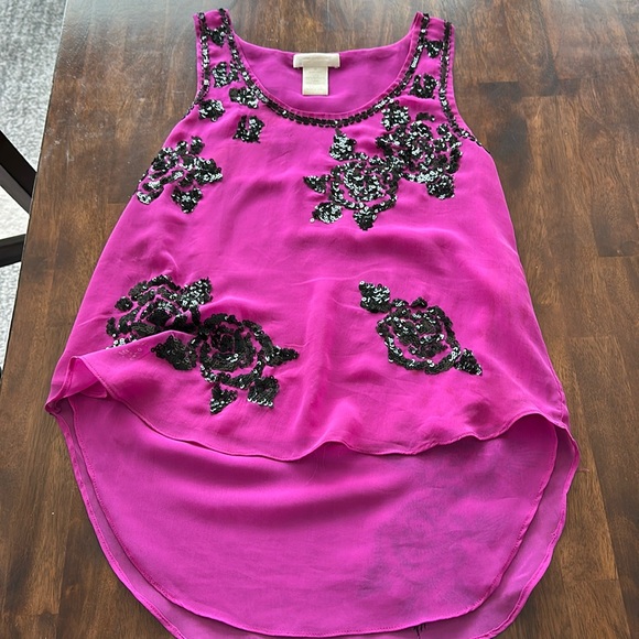 Fuchsia High- Low Top - Picture 1 of 5